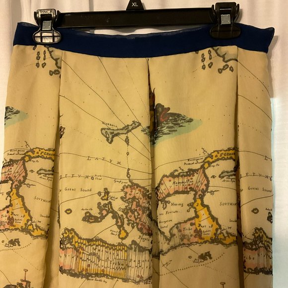 Vintage Map Print Skirt - Picture 2 of 9